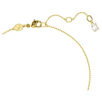 Hyperbola pendant, Crystal pearl, Heart, White, Gold-tone plated by SWAROVSKI