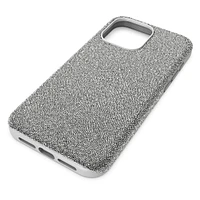 High smartphone case, iPhone® 15 Pro Max, Silver tone by SWAROVSKI
