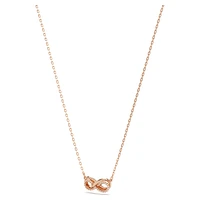 Hyperbola set, Infinity, White, Rose gold-tone plated by SWAROVSKI