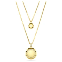 Meteora layered pendant, White, Gold-tone plated by SWAROVSKI