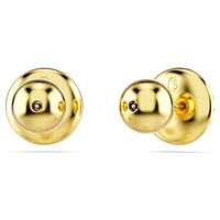 Meteora stud earrings, White, Gold-tone plated by SWAROVSKI