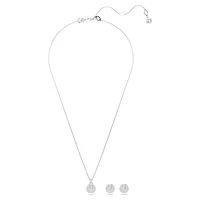 Meteora set, White, Rhodium plated by SWAROVSKI