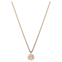 Meteora layered pendant, White, Rose gold-tone plated by SWAROVSKI