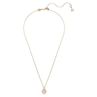 Meteora pendant, White, Rose gold-tone plated by SWAROVSKI