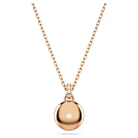 Meteora pendant, White, Rose gold-tone plated by SWAROVSKI