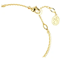 Chroma bangle, Heart, Red, Gold-tone plated by SWAROVSKI