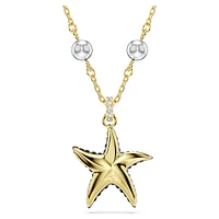 Idyllia pendant, Crystal pearls, Starfish, Multicoloured, Gold-tone plated by SWAROVSKI