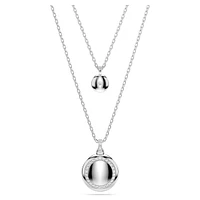 Meteora layered pendant, White, Rhodium plated by SWAROVSKI