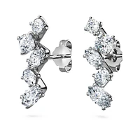 Galaxy ear cuffs, Lab-grown diamonds 1.25 ct tw, Mixed shapes, 14K white gold by SWAROVSKI