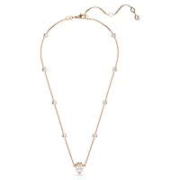 Dragon & Phoenix pendant, Crystal pearls, Dragon’s claw, White, Rose gold-tone plated by SWAROVSKI