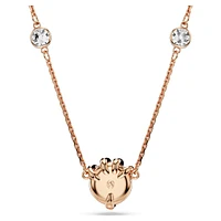 Dragon & Phoenix pendant, Crystal pearls, Dragon’s claw, White, Rose gold-tone plated by SWAROVSKI