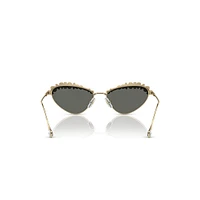 Sunglasses, Statement, Cat-eye shape, SK7009, Gold tone by SWAROVSKI