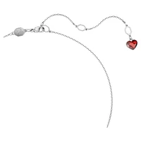 I LOVE NY pendant, Red, Rhodium plated by SWAROVSKI