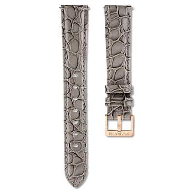 Watch strap, 16 mm (0.63") width, Leather with stitching