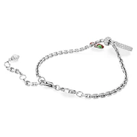 I LOVE NY bracelet, Red, Rhodium plated by SWAROVSKI