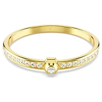 Numina bangle, Round cut, White, Gold-tone plated by SWAROVSKI