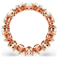 Matrix Vittore ring, Pear cut, White, Rose gold-tone finish by SWAROVSKI