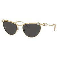 Sunglasses, Oval shape, SK7017, Gold tone by SWAROVSKI