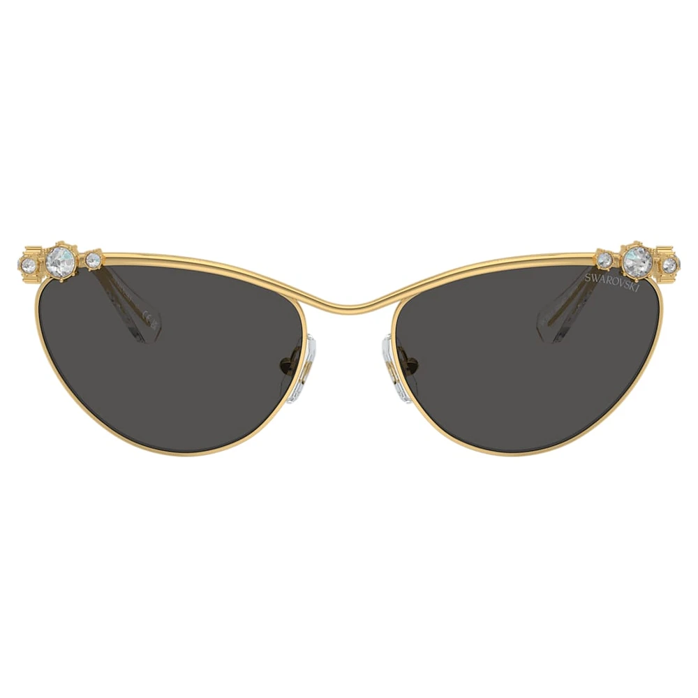 Sunglasses, Oval shape, SK7017, Gold tone by SWAROVSKI