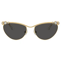 Sunglasses, Oval shape, SK7017, Gold tone by SWAROVSKI