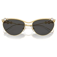 Sunglasses, Oval shape, SK7017, Gold tone by SWAROVSKI
