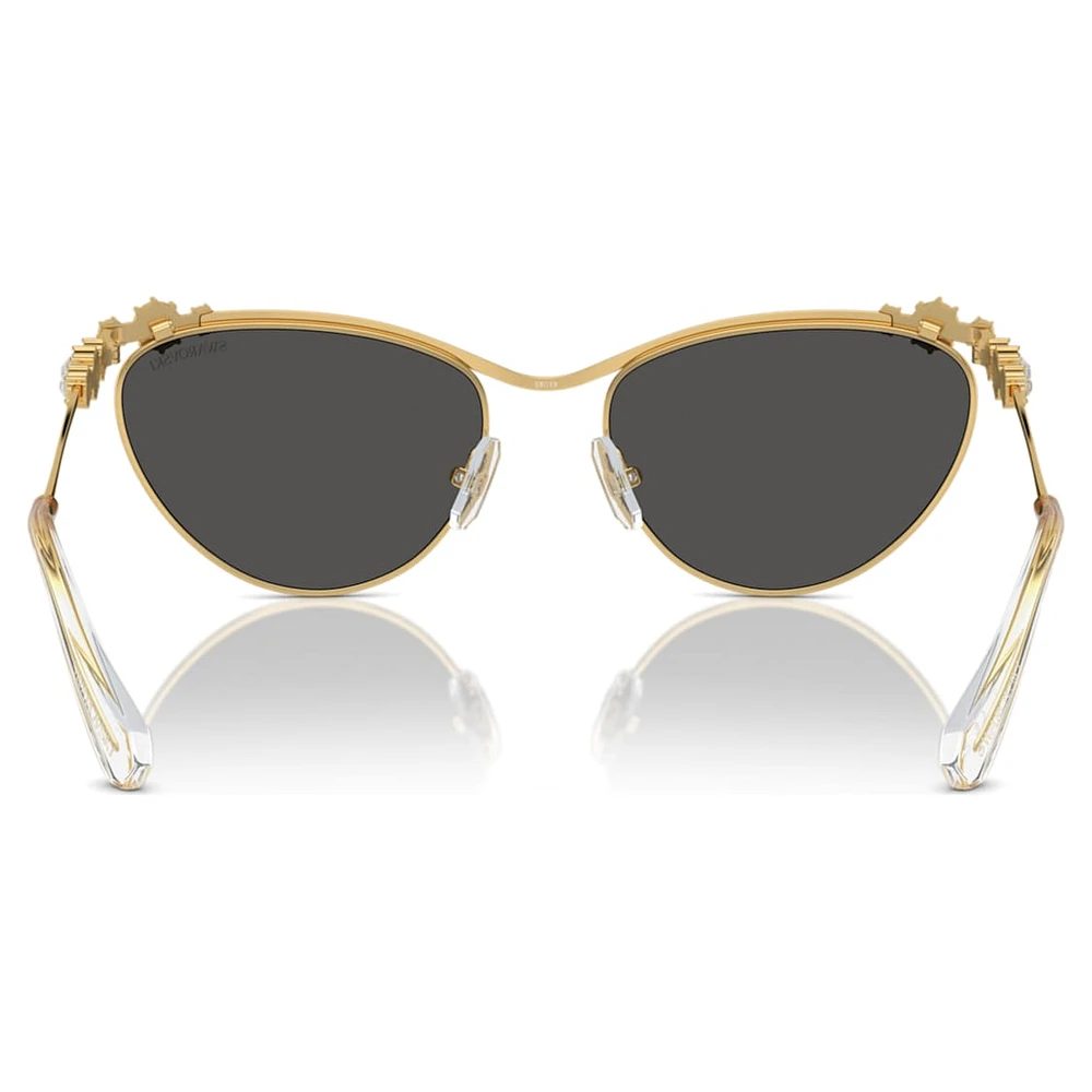 Sunglasses, Oval shape, SK7017, Gold tone by SWAROVSKI