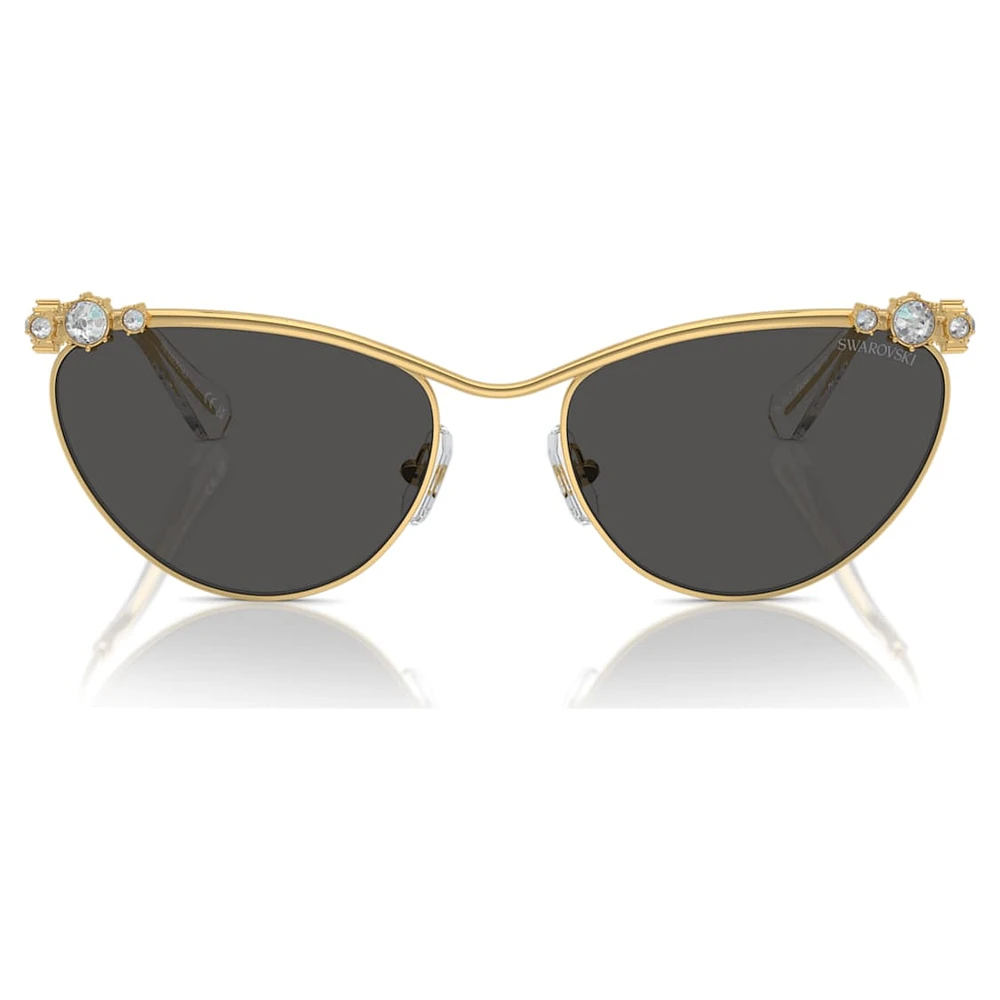 Sunglasses, Oval shape, SK7017, Gold tone by SWAROVSKI