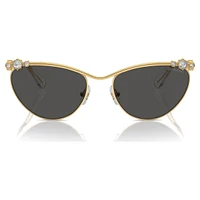 Sunglasses, Oval shape, SK7017, Gold tone by SWAROVSKI