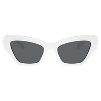 Sunglasses, Cat-Eye shape, White by SWAROVSKI