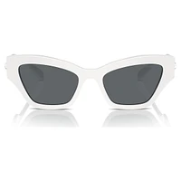 Sunglasses, Cat-Eye shape, White by SWAROVSKI