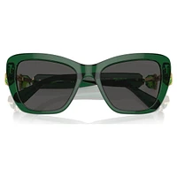 Sunglasses, Square shape, SK6018, Green by SWAROVSKI