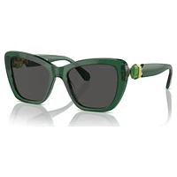Sunglasses, Square shape, SK6018, Green by SWAROVSKI