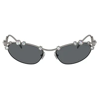 Sunglasses, Cat-Eye shape, SKU001, Silver Tone by SWAROVSKI