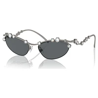 Sunglasses, Cat-Eye shape, SKU001, Silver Tone by SWAROVSKI