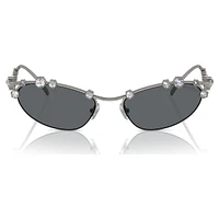 Sunglasses, Cat-Eye shape, SKU001, Silver Tone by SWAROVSKI