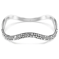 Sublima bangle, Round cut, White, Rhodium plated by SWAROVSKI
