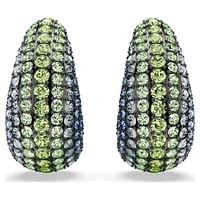 Sublima clip earrings, Round cut, Medium, Multicolored, Ruthenium plated by SWAROVSKI