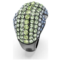 Sublima cocktail ring, Round cut, Multicolored, Ruthenium plated by SWAROVSKI