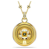 Symbolica pendant, Evil eye, Medium, Multicoloured, Gold-tone plated by SWAROVSKI