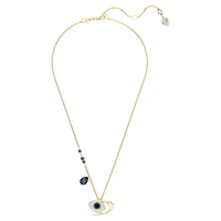 Symbolica pendant, Evil eye, Blue, Gold-tone plated by SWAROVSKI
