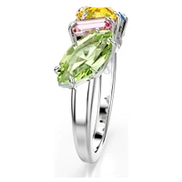 Gema ring, Mixed cuts, Multicolored, Rhodium plated by SWAROVSKI