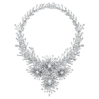 Galaxy necklace, Lab-grown diamonds 156.62 ct tw, Mixed shapes, 18K white gold by SWAROVSKI