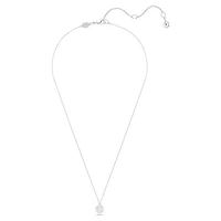 Dextera pendant, Round cut, Sphere, White, Rhodium plated by SWAROVSKI