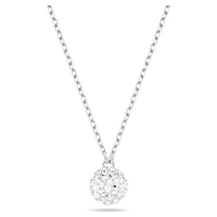 Dextera pendant, Round cut, Sphere, White, Rhodium plated by SWAROVSKI
