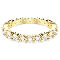 Stilla ring, Set (2), Round cut, White, Gold-tone plated by SWAROVSKI