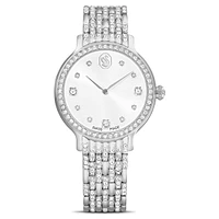Imber watch, Swiss Made, Metal bracelet, Silver tone, Stainless Steel by SWAROVSKI