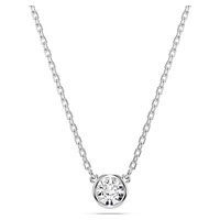 Imber pendant, Round cut, White, Rhodium plated by SWAROVSKI