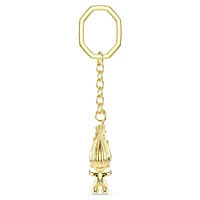 Good Luck Trolls key ring, Troll, Green, Gold-tone plated by SWAROVSKI