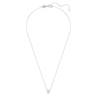 Eternity solitaire pendant, Lab-grown diamonds 1 ct tw, Round shape, 14K white gold by SWAROVSKI