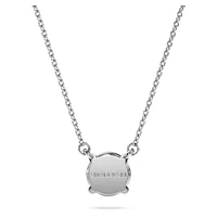 Eternity solitaire pendant, Lab-grown diamonds 1 ct tw, Round shape, 14K white gold by SWAROVSKI
